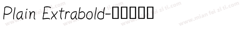 Plain Extrabold字体转换